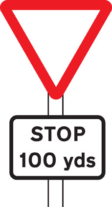 Distance to ‘STOP’ line ahead