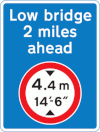 Advance warning of restriction or prohibition ahead