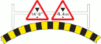 Available width of headroom indicated