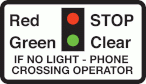 Miniature warning lights at level crossings