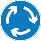 Mini-roundabout (roundabout circulation - give way to vehicles from the immediate right)