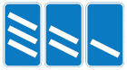 Countdown markers at exit from motorway (each bar represents 100 yards to the exit)