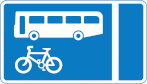 With-flow bus and cycle lane