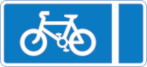 With-flow pedal cycle lane